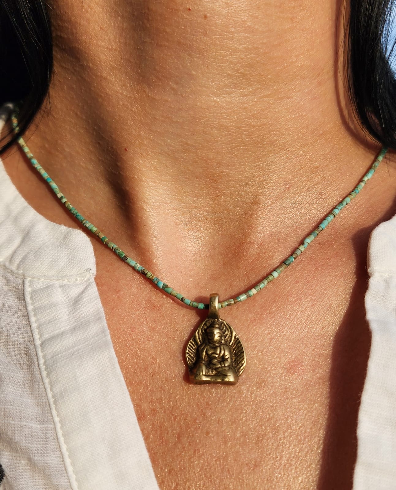 Turquoise Buddha Necklace